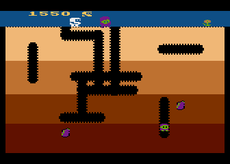 Screenshot of Dig Dug (Atari 8-bit, 1982) - MobyGames