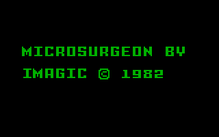 Microsurgeon (Intellivision) screenshot: Title screen