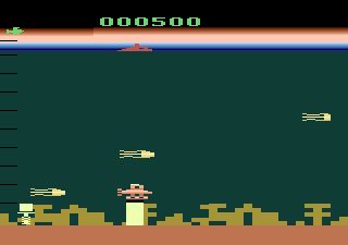 Bermuda Triangle (Atari 2600) screenshot: Using the tractor beam