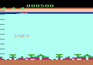 Bermuda Triangle (Atari 2600) screenshot: Oops, mini-sub destroyed!!