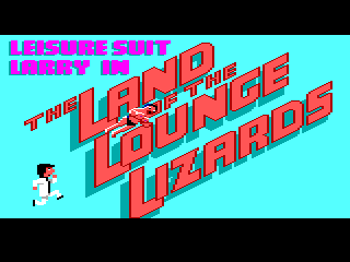 Leisure Suit Larry in the Land of the Lounge Lizards (TRS-80 CoCo) screenshot: Intro screen