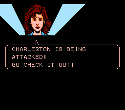 Captain America and the Avengers (NES) screenshot: Miision breifing from Wasp
