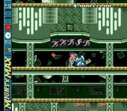 The Adventures of Mighty Max (Genesis) screenshot: Pushing a weapon piece