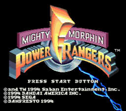 Screenshot of Mighty Morphin Power Rangers (Genesis, 1994) - MobyGames