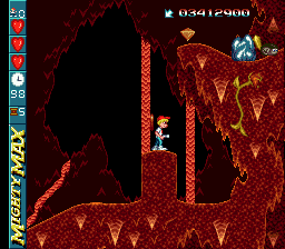 The Adventures of Mighty Max (Genesis) screenshot: Volcanic level