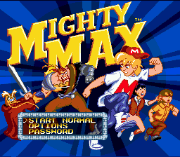 The Adventures of Mighty Max (Genesis) screenshot: Title screen