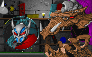 Might and Magic: World of Xeen (DOS) screenshot: Hey! It's the ninja dude from Metal Gear!