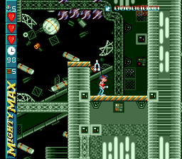 The Adventures of Mighty Max (Genesis) screenshot: Starting in a sci-fi level...