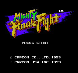 Mighty Final Fight (NES) screenshot: Title Screen