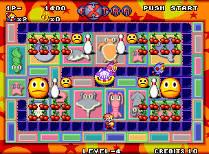 Neo Mr. Do! (Arcade) screenshot: Round 3