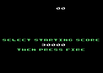 Millipede (Atari 8-bit) screenshot: Select the starting difficulty level