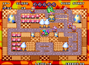 Neo Mr. Do! (Arcade) screenshot: Round 7