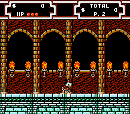 Disney's DuckTales 2 (NES) screenshot: Old castles are back in the second game.