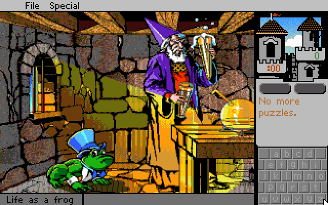Mind Castle (DOS) screenshot: Game Over: You lose