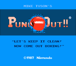 Mike Tyson's Punch-Out!! (NES) screenshot: Title Screen #2
