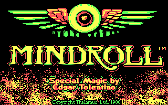 Mind-Roll (DOS) screenshot: title screen - CGA