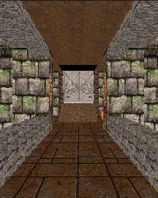 Taco Bell: Tasty Temple Challenge (DOS) screenshot: The entrance to the Temple