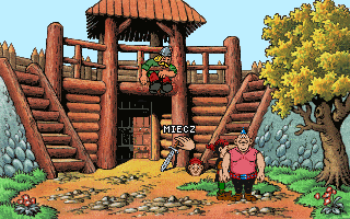 Kajko i Kokosz (DOS) screenshot: At the gate