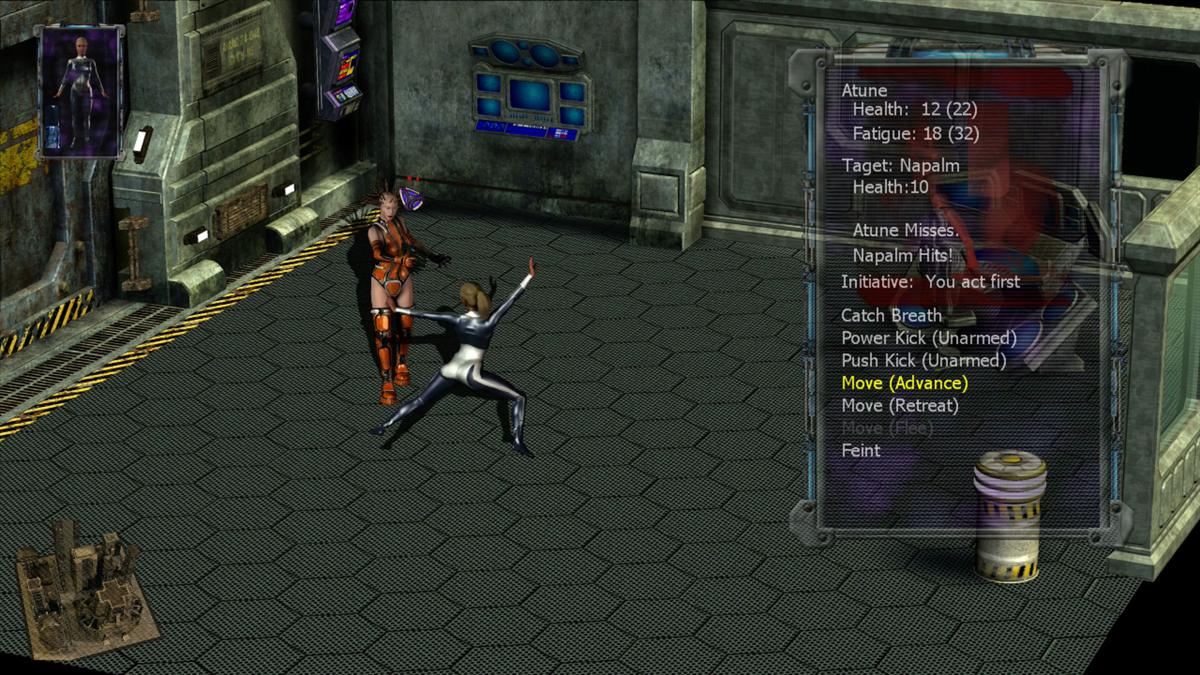 ZenHak (Xbox 360) screenshot: Some turn-based combat (Trial version)