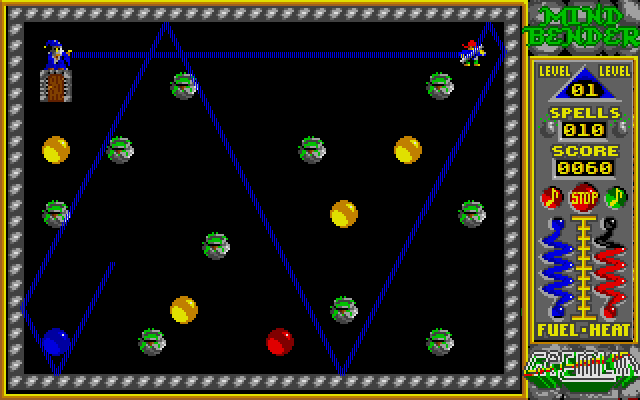 Mindbender (DOS) screenshot: The mirror walls on this level can be tricky (VGA)