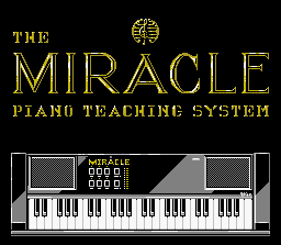 The Miracle Piano Teaching System (SNES) screenshot: Title screen.