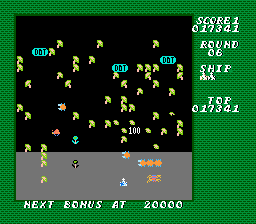 Millipede (NES) screenshot: The millipede is getting close...