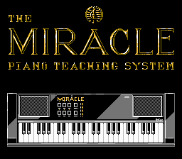 The Miracle Piano Teaching System (NES) screenshot: Title screen.