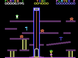 Miner 2049er (ColecoVision) screenshot: The elevator on the third level