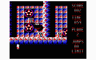 Mind-Roll (TRS-80 CoCo) screenshot: Found some keys and transporters (Coco 1 & 2)