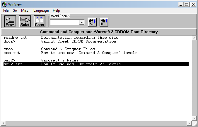 Screenshot of Toolkit for Command & Conquer and Warcraft II 3rd Ed ...