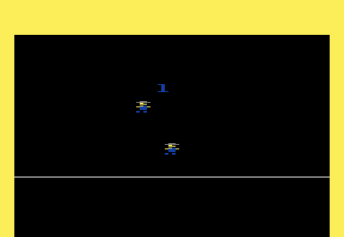 Miner 2049er (VIC-20) screenshot: Your next miner leaps into action...
