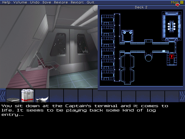 Mission Critical (DOS) screenshot: Map of Deck 2