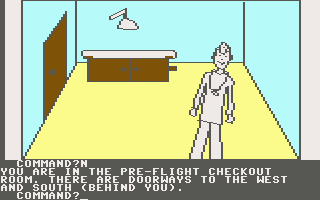 Screenshot of Hi-Res Adventure #0: Mission Asteroid (Commodore 64, 1980 ...