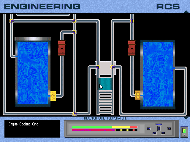 Mission Critical (DOS) screenshot: Engineering: Coolant Control System