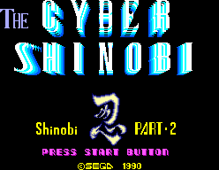 The Cyber Shinobi (SEGA Master System) screenshot: Title