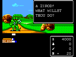 Miracle Warriors: Seal of the Dark Lord (SEGA Master System) screenshot: One of the enemies are having a go at you