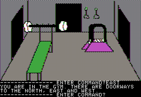 Screenshot of Hi-Res Adventure #0: Mission Asteroid (Apple II, 1980 ...