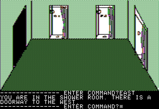 Screenshot of Hi-Res Adventure #0: Mission Asteroid (Apple II, 1980 ...