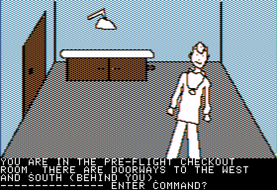 Hi-Res Adventure #0: Mission Asteroid (Apple II) screenshot: "What's up, Doc?"
