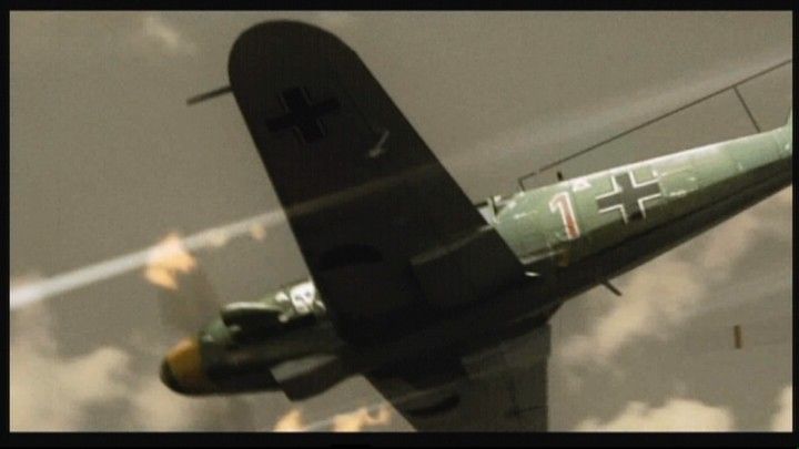 Blazing Angels: Squadrons of WWII (Xbox 360) screenshot: Opening cinematic - German Messerschmidt fighters intercepting allied bombers.