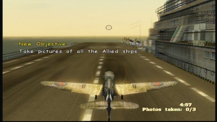 Blazing Angels: Squadrons of WWII (Xbox 360) screenshot: Taking off from a carrier requires a bit more skill as the runaway is quite short.