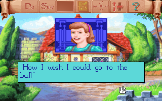 Mixed Up Fairy Tales (DOS) screenshot: Could it be... Cinderella? (MCGA/VGA)