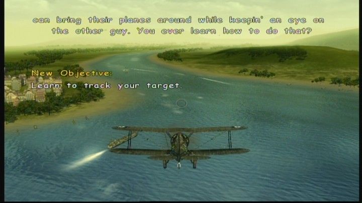 Blazing Angels: Squadrons of WWII (Xbox 360) screenshot: During your training mission you'll be test-driving in a WWI plane.