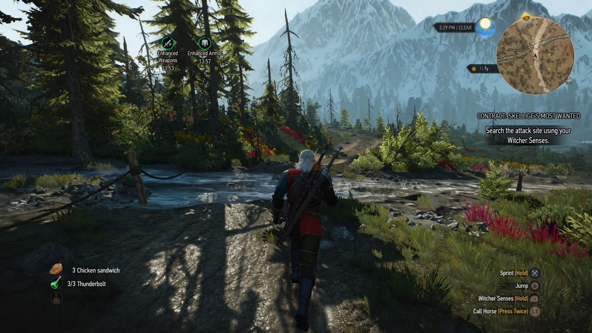 The Witcher 3: Wild Hunt - New Quest: "Contract: Skellige's Most Wanted" (PlayStation 4) screenshot: Approaching the attack site