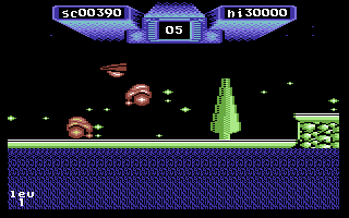 Scout (Commodore 64) screenshot: Being attacked on level 1