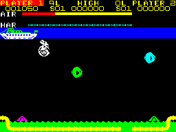 Devil Diver (ZX Spectrum) screenshot: Heavy isn't it?