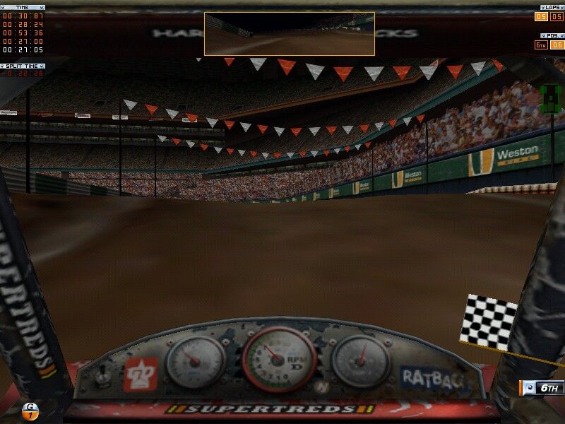 Leadfoot: Stadium Off-Road Racing (Windows) screenshot: Can't see nothing