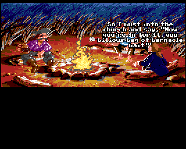 Monkey Island 2: LeChuck's Revenge (Amiga) screenshot: Intro sequence