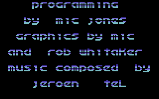 Star Ball (Commodore 64) screenshot: Credits screen