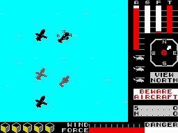 Cyclone (ZX Spectrum) screenshot: Two aircrafts heading my way